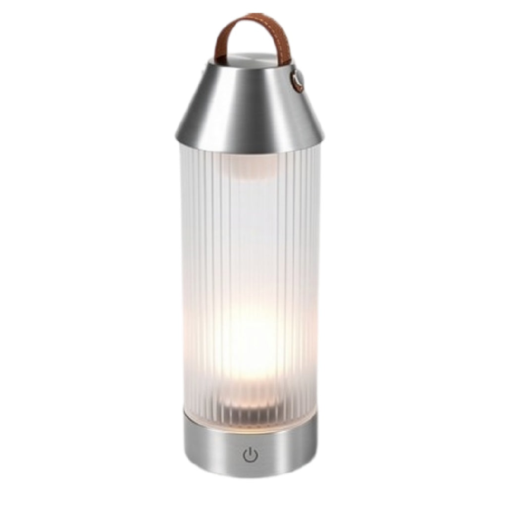 **Draagbare LED-lamp met metalen en glasdesign**