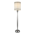 **Moderne vloerlamp met een elegant ontwerp en stoffen lampenkap**
